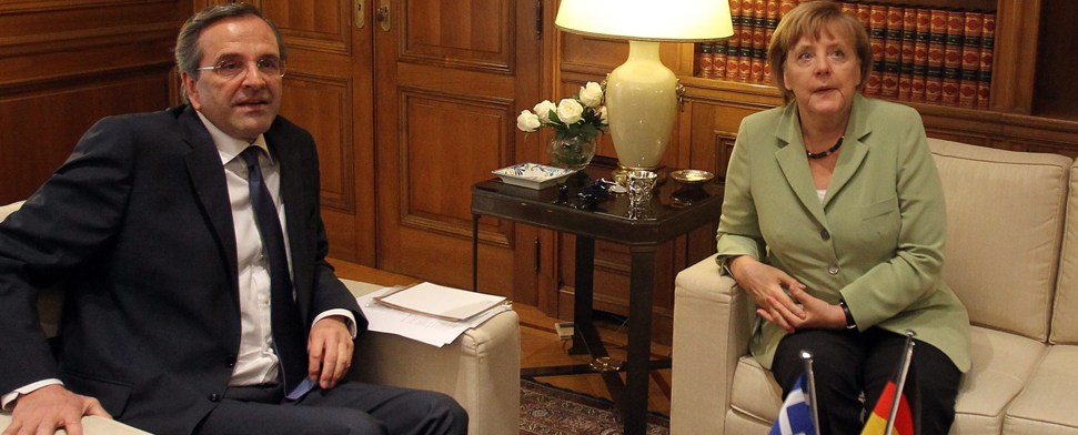 Griechen demonstrieren gegen den Besuch der deutschen Kanzlerin