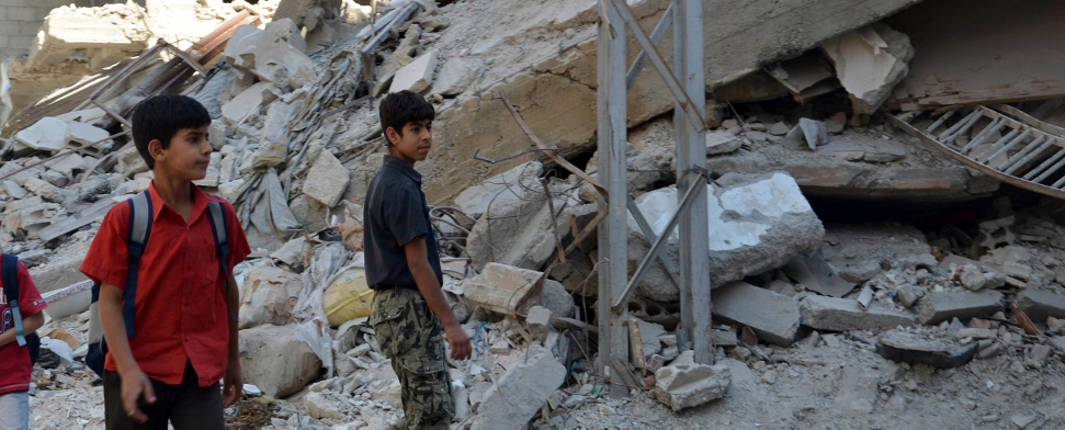 Syrien: 500-Kilo-Bombe auf Schule geworfen?
