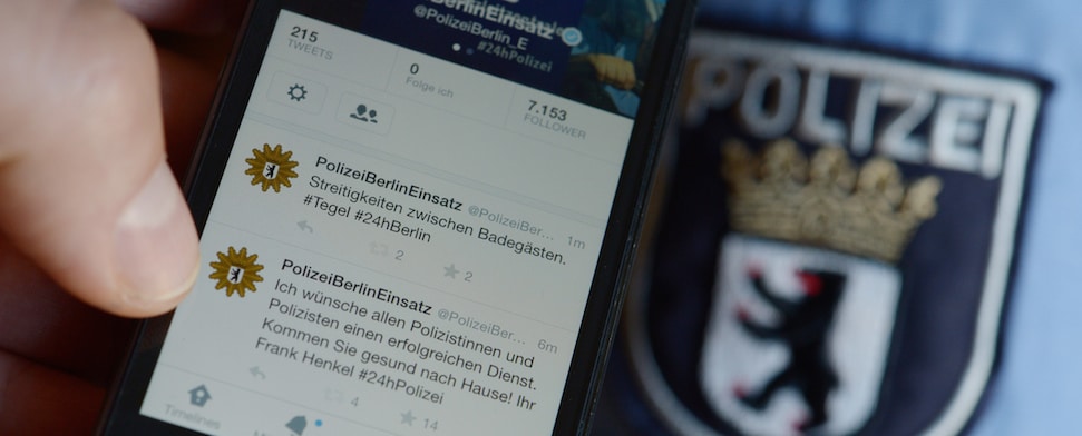 Berliner Polizei twittert Einsätze