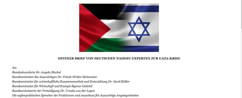 Offener Brief von 90 Nahost-Experten an Merkel: Gaza-Blockade muss aufgehoben werden