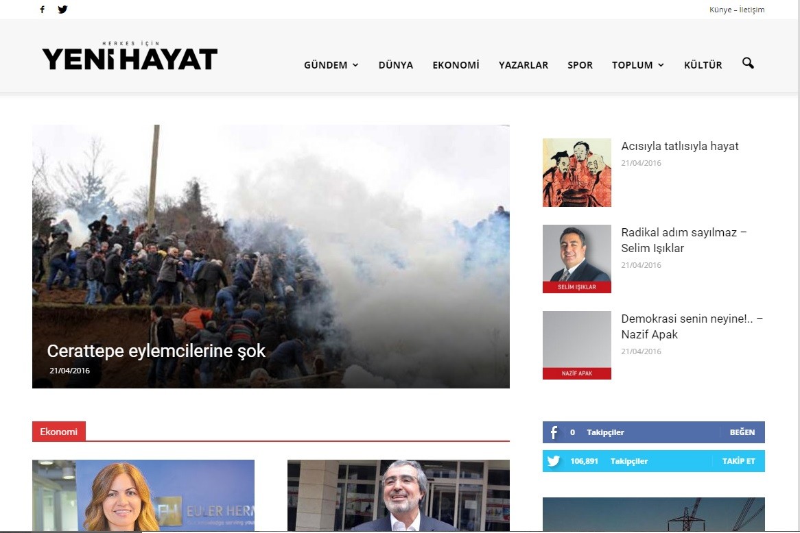 Yeni Hayat: Hakan Şükür wird Kolumnist