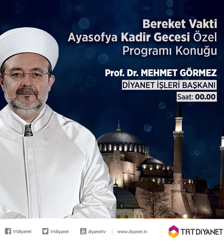 TV-Sendung mit Diyanet-Chef in der Hagia Sophia