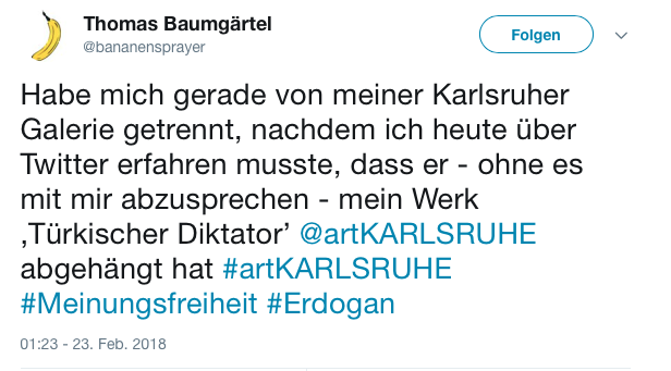 Art-Karlsruhe: Erdogan-Karrikatur sorgt für Unruhe