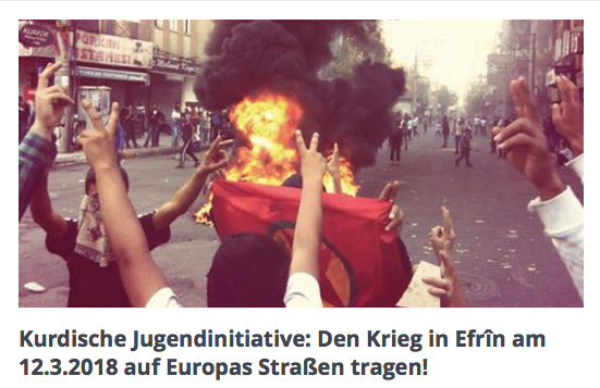 Kurdische Jugendinitiative will Europas Innenstädte „in Schutt und Asche legen“