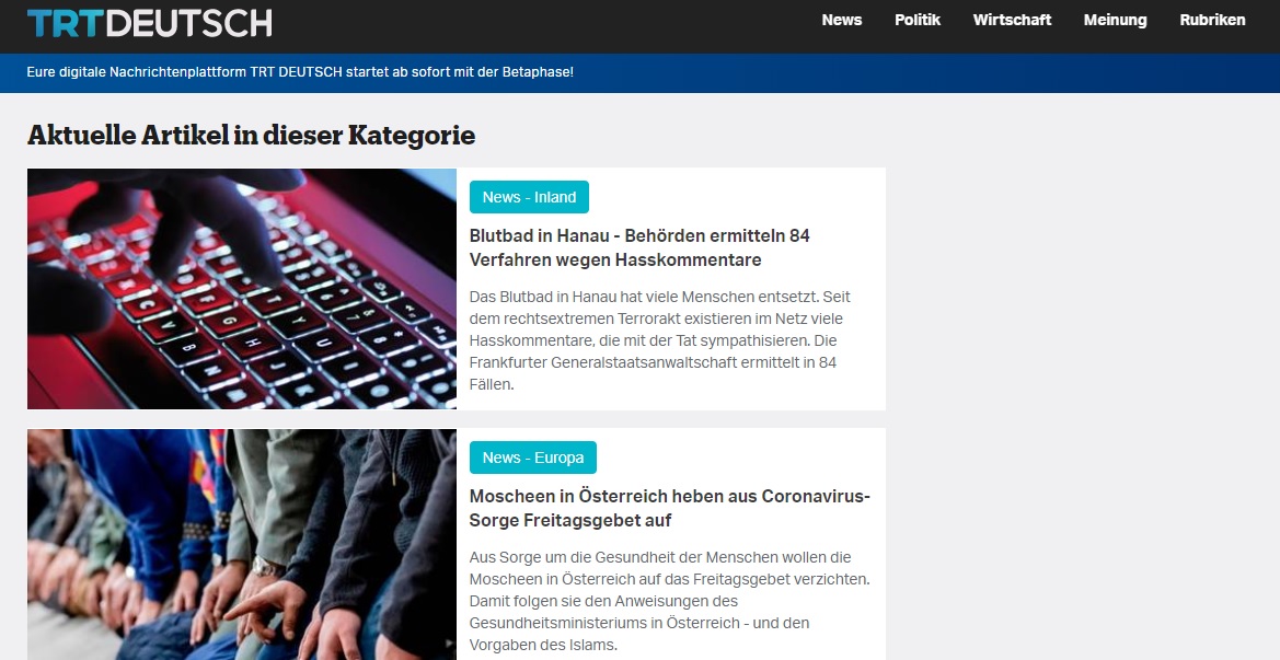 TRT Deutsch: Bislang moderat