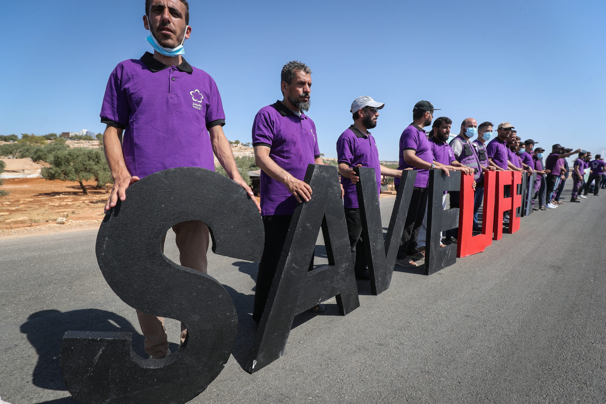 Hungerkrise: Protest gegen drohende Grenzschließung in Babülhava