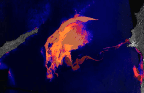 Umweltkatastrophe droht: Riesiger Ölteppich bewegt sich Richtung Zypern